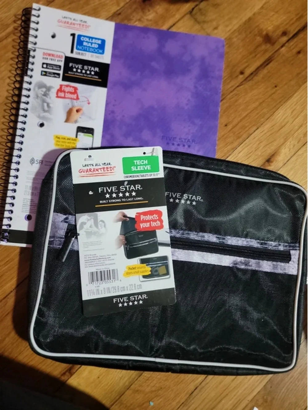 Five star 1 subject notebook/ Tech tablet pouch